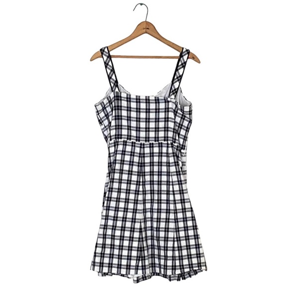 Donna B Taylor Sleeveless Gingham Button Front Dress Black & White Plaid Mini 12 - Picture 16 of 16